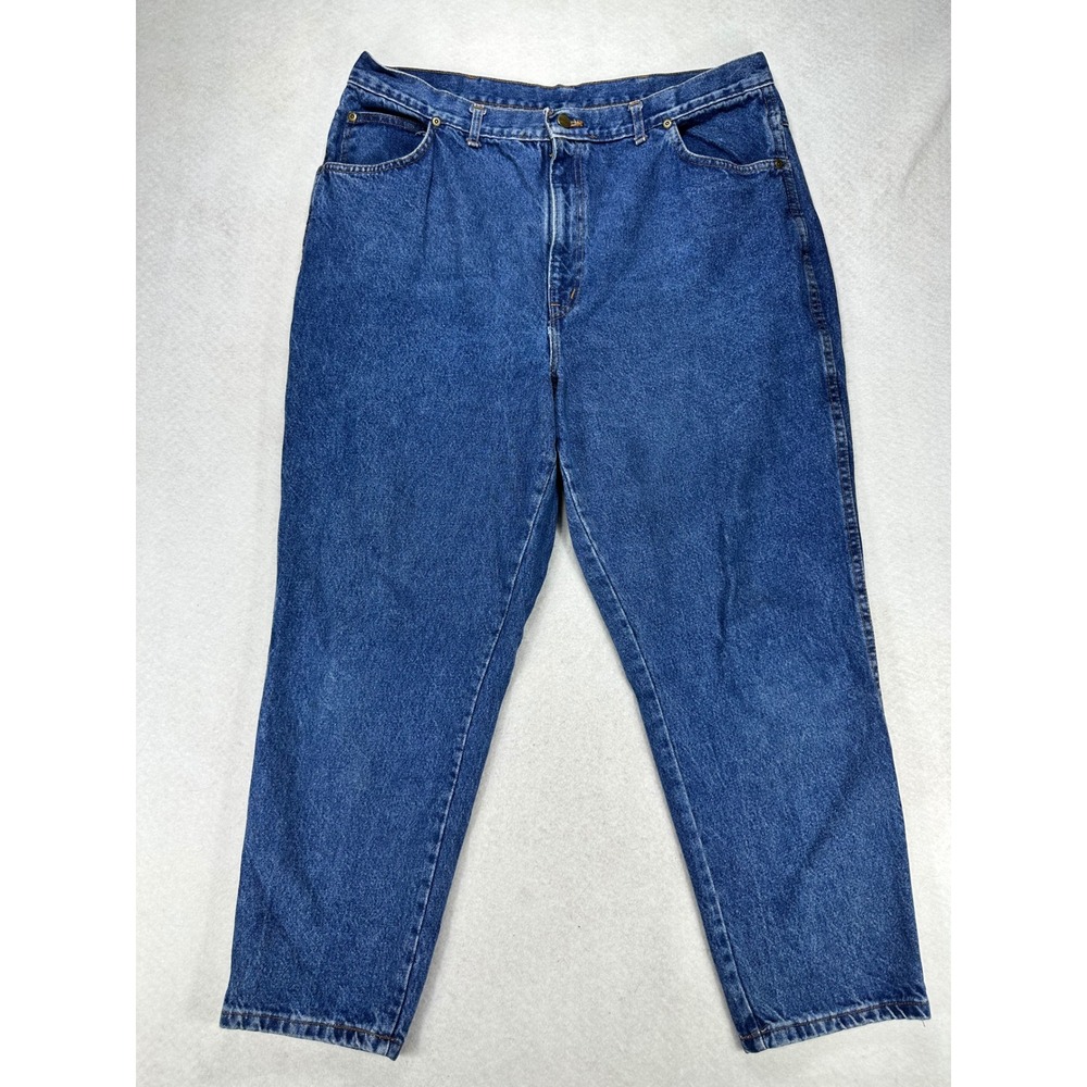 Vintage Chic Jeans High Waisted Tapered Mom Jean Rigid Blue Denim 24 WP